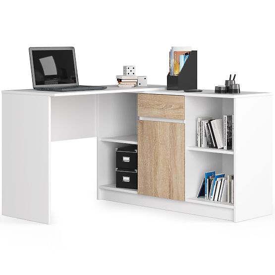 KOMODA B-17 120 cm 1 LADICA 1 VRATA PK BIJELA / SONOMA