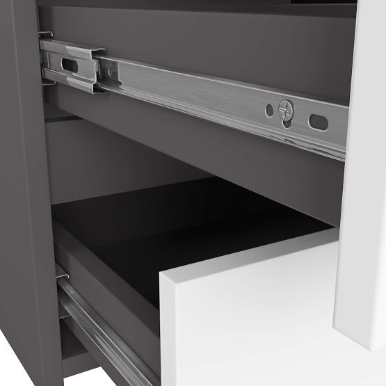 KOMODA CL100 6 LADICA SIVA / BIJELA