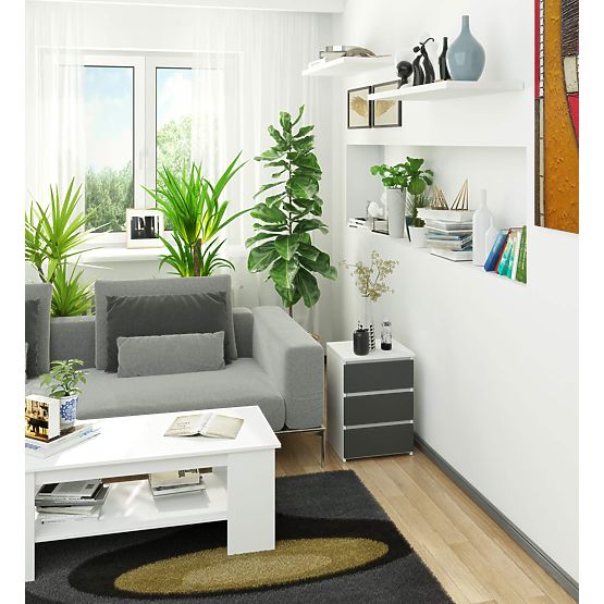 KOMODA CL3/40 PK BIJELA / SIVA