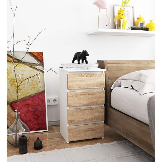 KOMODA CL4 PK BIJELA / HRAST SONOMA