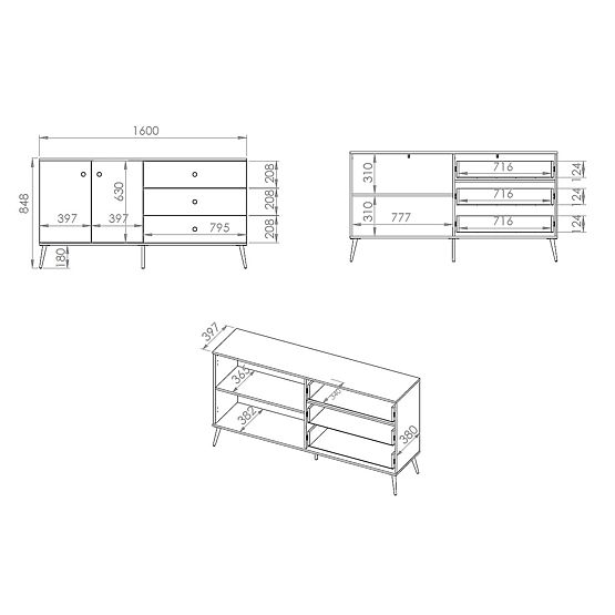 Komoda Forest veća - zelena
