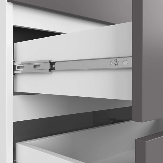 Komoda K 140 cm 6 ladica PK bijela-grafit siva