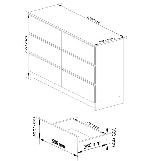 KOMODA K120 6SZ CLP PK BIJELI SJAJ