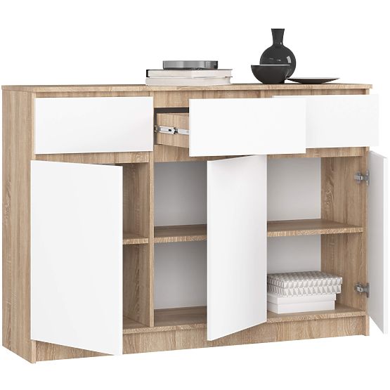 KOMODA K140 3D 3SZ CLP PK SONOMA / BIJELA