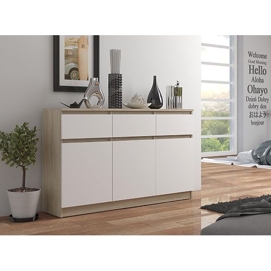 KOMODA K140 3D 3SZ CLP PK SONOMA / BIJELA