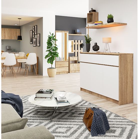 KOMODA K140 3D 3SZ CLP PK SONOMA / BIJELA