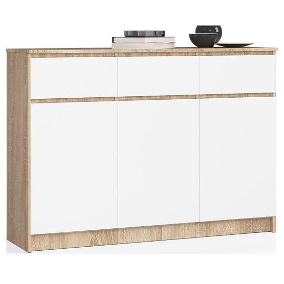KOMODA K140 3D 3SZ CLP PK SONOMA / BIJELA