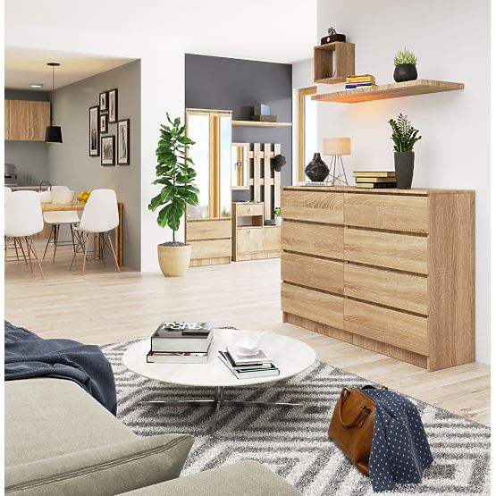 KOMODA K140 8 LADICA CLP PK HRAST SONOMA