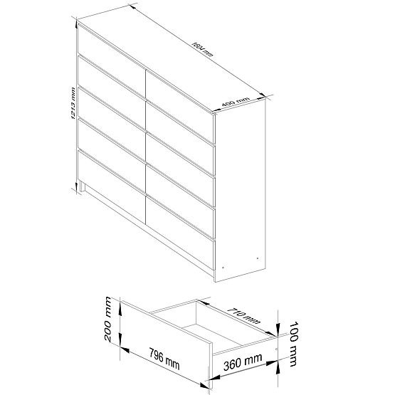 KOMODA K160 10SZ CLP PK BIJELI SJAJ