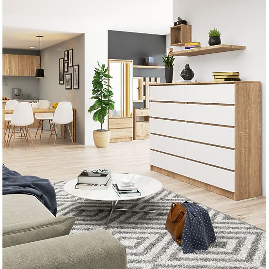 KOMODA K160 10SZ CLP PK HRAST SONOMA / BIJELA