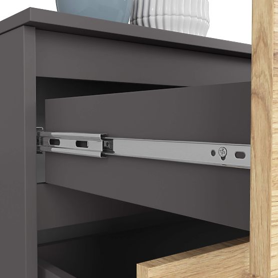 KOMODA K160 4SZ CLP PK GRAFIT SIVA / HRAST ARTISAN