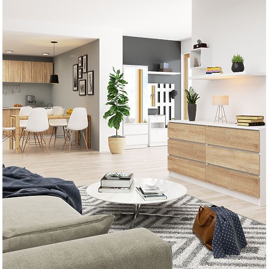 KOMODA K160 6SZ CLP PK BIJELA / SONOMA