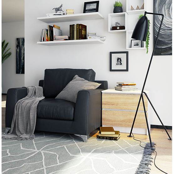 KOMODA K60 2 LADICE CLP PK BIJELA / SONOMA