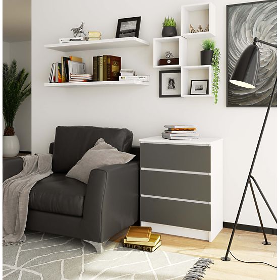 KOMODA K60 3SZ CLP BIJELA / SIVA