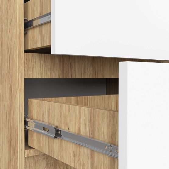 KOMODA K60 5SZ CLP PK HRAST ARTISAN / BIJELA