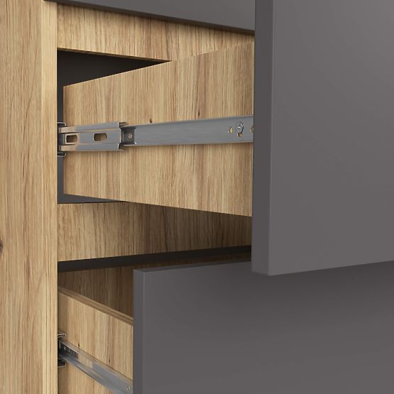 KOMODA K60 6SZ CLP PK HRAST ARTISAN / SIVA