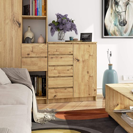 KOMODA K80 1D 5SZ PK HRAST ARTISAN