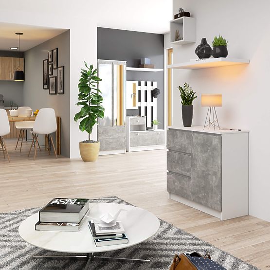 KOMODA K80 JERRY 1D 3SZ PK BIJELA / BETON