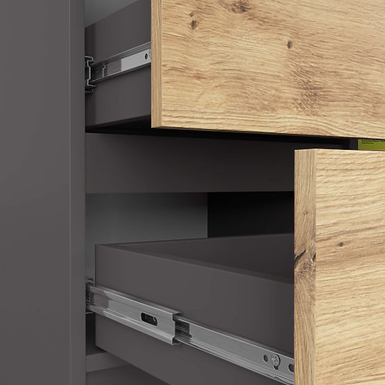 KOMODA K80 JERRY 1D 3SZ PK GRAFIT SIVA / DUB ARTISAN