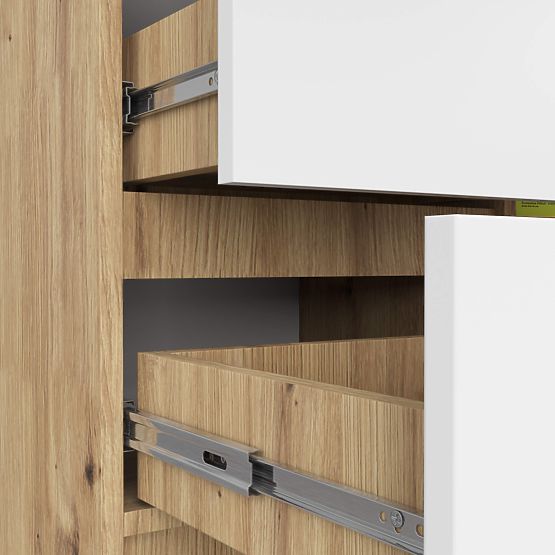 KOMODA K80 JERRY 1D 3SZ PK HRAST ARTISAN / BIJELA