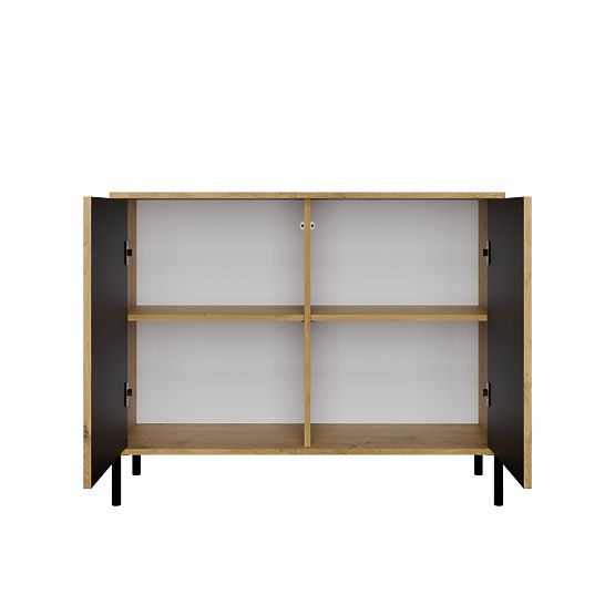 Komoda KAMARO 2D SLIM DUB ARTISAN S Rebrastom Prednjom Pločom