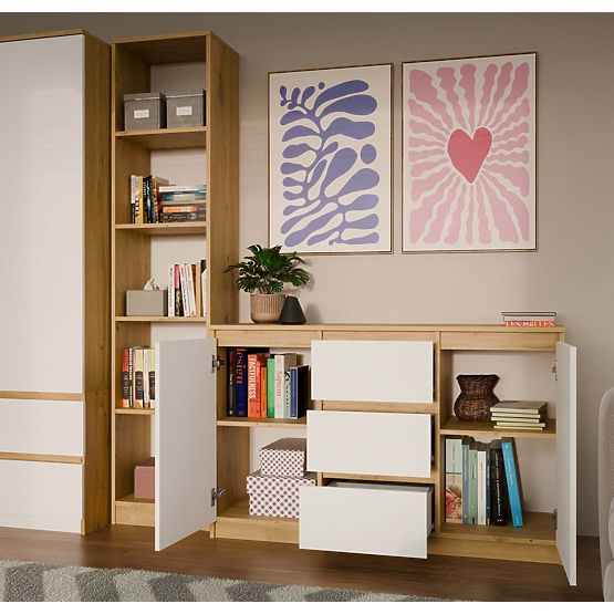 Komoda Malwa 2D3S HRAST ARTISAN BIJELA