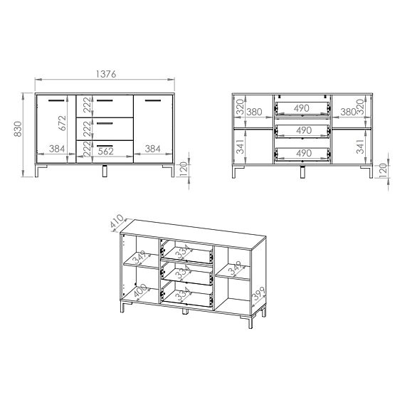 Komoda Nevio - artisan hrast