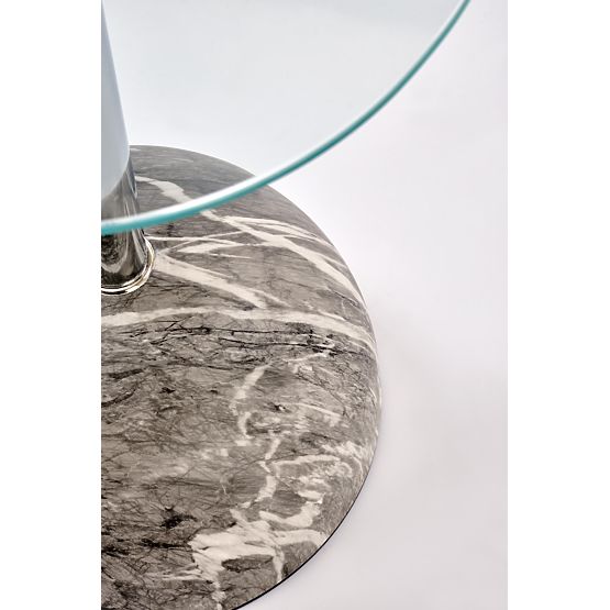 Konferencijski stolić ARIANA, sivi mramor / prozirni (2p=1ks)