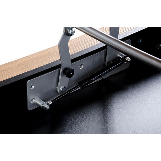 Konferencijski stolić BETTY s podiznom pločom hrast artisan / crna (2p=1ks)