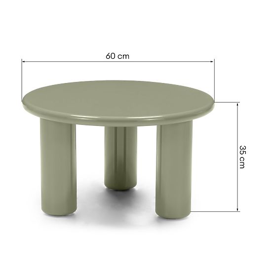 Konferencijski stolić Blair 60 cm, maslinast, sjajni