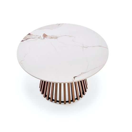 Konferencijski stolić CARINA bež mramor / orah (2p=1ks)