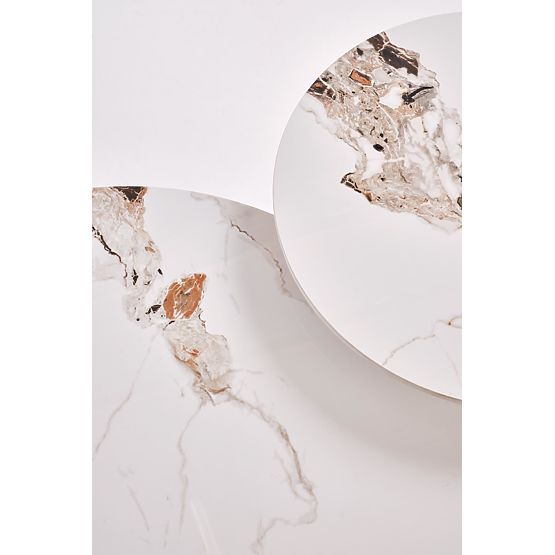 Konferencijski stolić CARINA bež mramor / orah (2p=1ks)