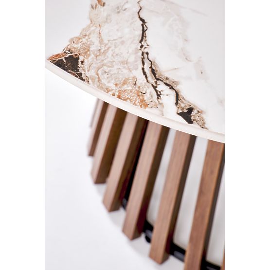 Konferencijski stolić CARINA bež mramor / orah (2p=1ks)