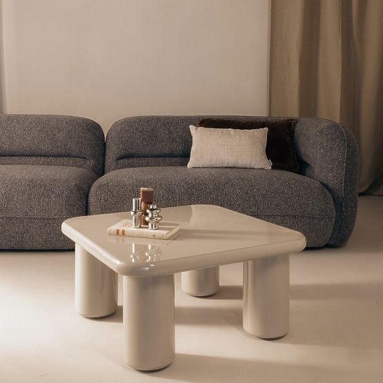 Konferencijski stolić Cherry 70 cm, tamno bež, sjajni