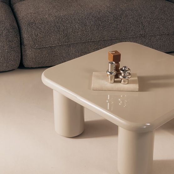 Konferencijski stolić Cherry 70 cm, tamno bež, sjajni