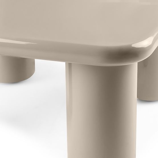 Konferencijski stolić Cherry 70 cm, tamno bež, sjajni