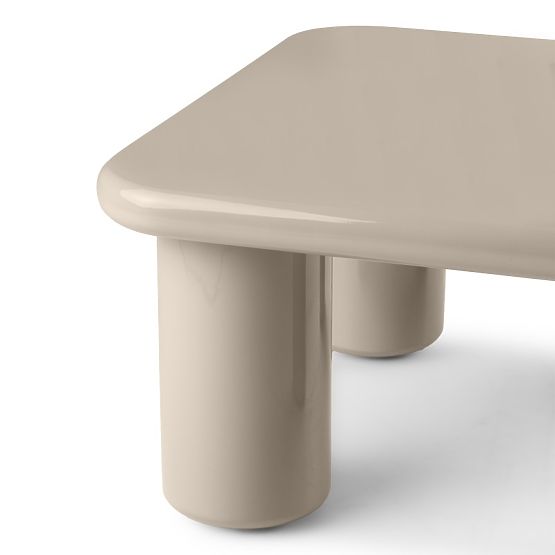 Konferencijski stolić Cherry 70 cm, tamno bež, sjajni