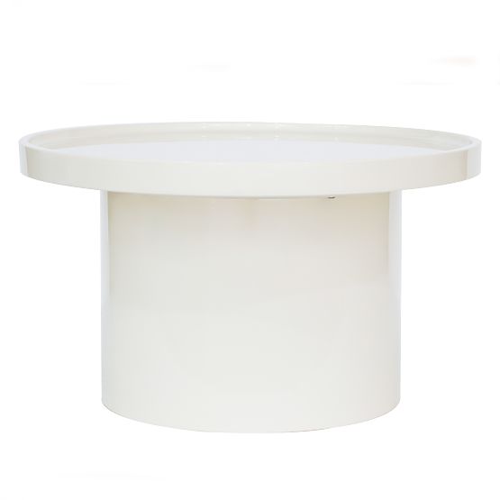 Konferencijski stolić Chia, 70 cm, bijeli, sjajni