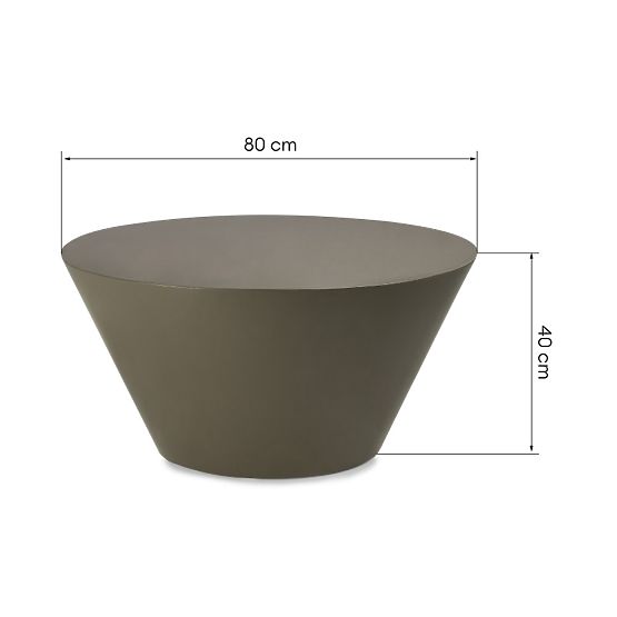 Konferencijski stolić Eclipso, 80 cm, zeleno-sivi, sjajni