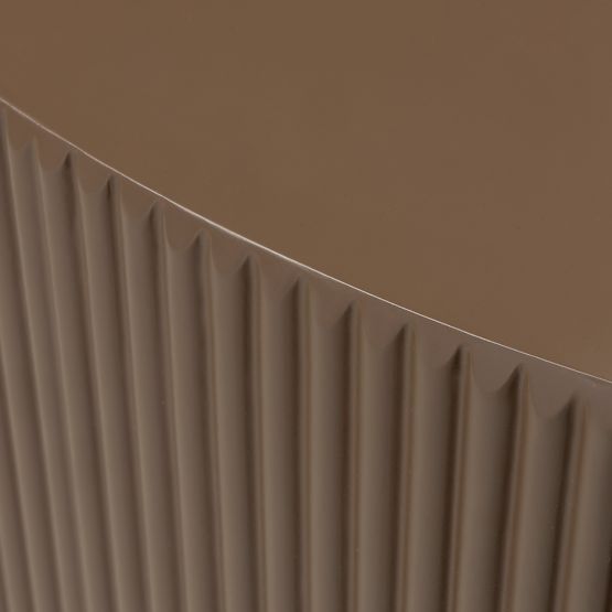 Konferencijski stolić Ermanno, 90 cm, mocha, rebrasti