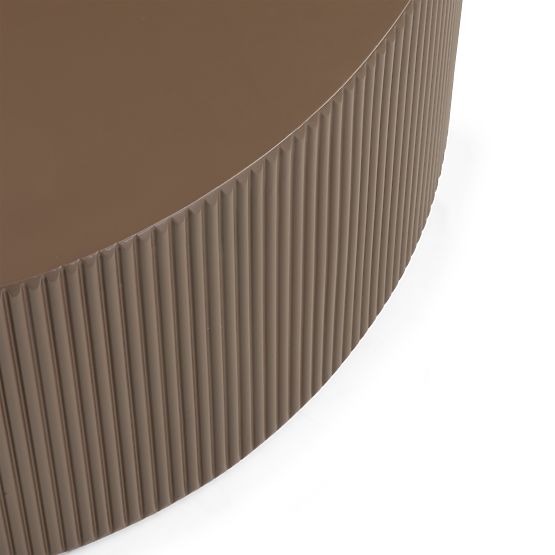 Konferencijski stolić Ermanno, 90 cm, mocha, rebrasti