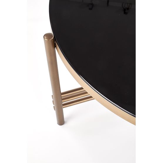 Konferencijski stolić ISMENA okvir - zlatni, ploča - crna (1p=1ks)