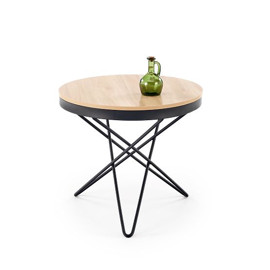 Konferencijski stolić LEILA, prirodni / crni (1p=1ks)