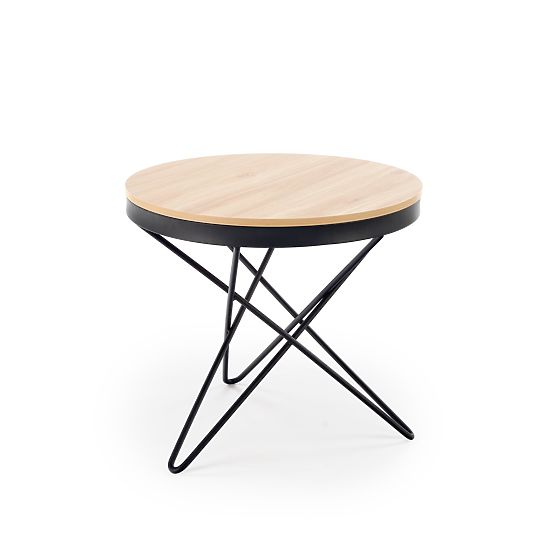 Konferencijski stolić LEILA, prirodni / crni (1p=1ks)