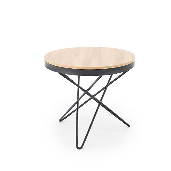 Konferencijski stolić LEILA, prirodni / crni (1p=1ks)