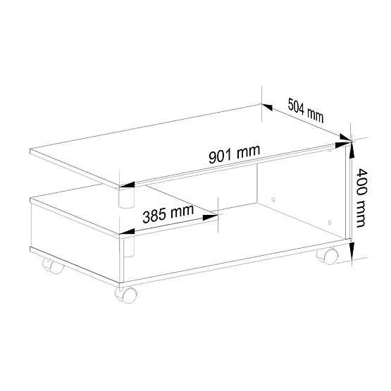 KONFERENCIJSKI STOLIĆ NA KOTAČIMA VINI BIJELI