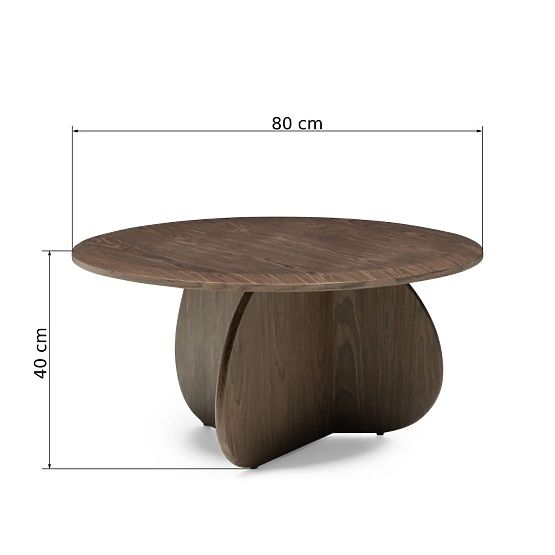 Konferencijski stolić Noku 80 cm, tamni orah