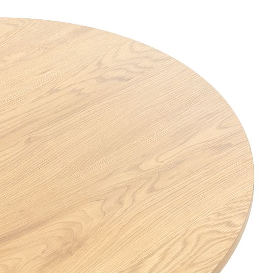 Konferencijski stolić Remigio 80 cm, okrugli s letvicama, hrast