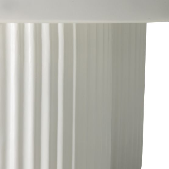 Konferencijski stolić Salerno 70 cm, okrugli, bijeli, s utorima