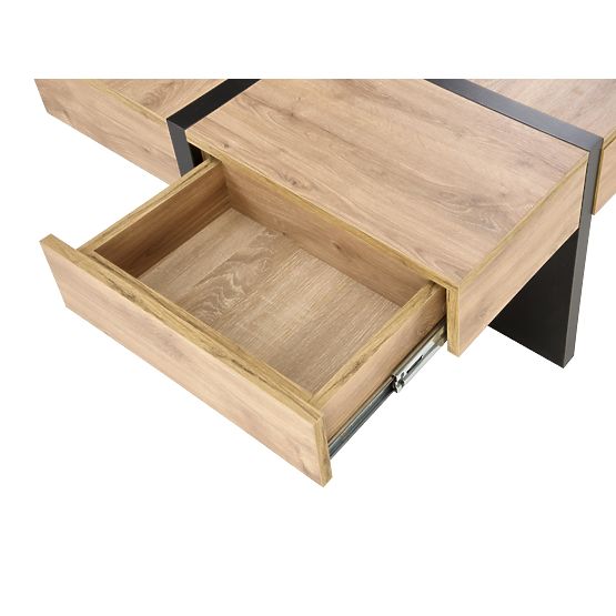 Konferencijski stolić SEVILLA S ploča: hrast craft, noge: crna